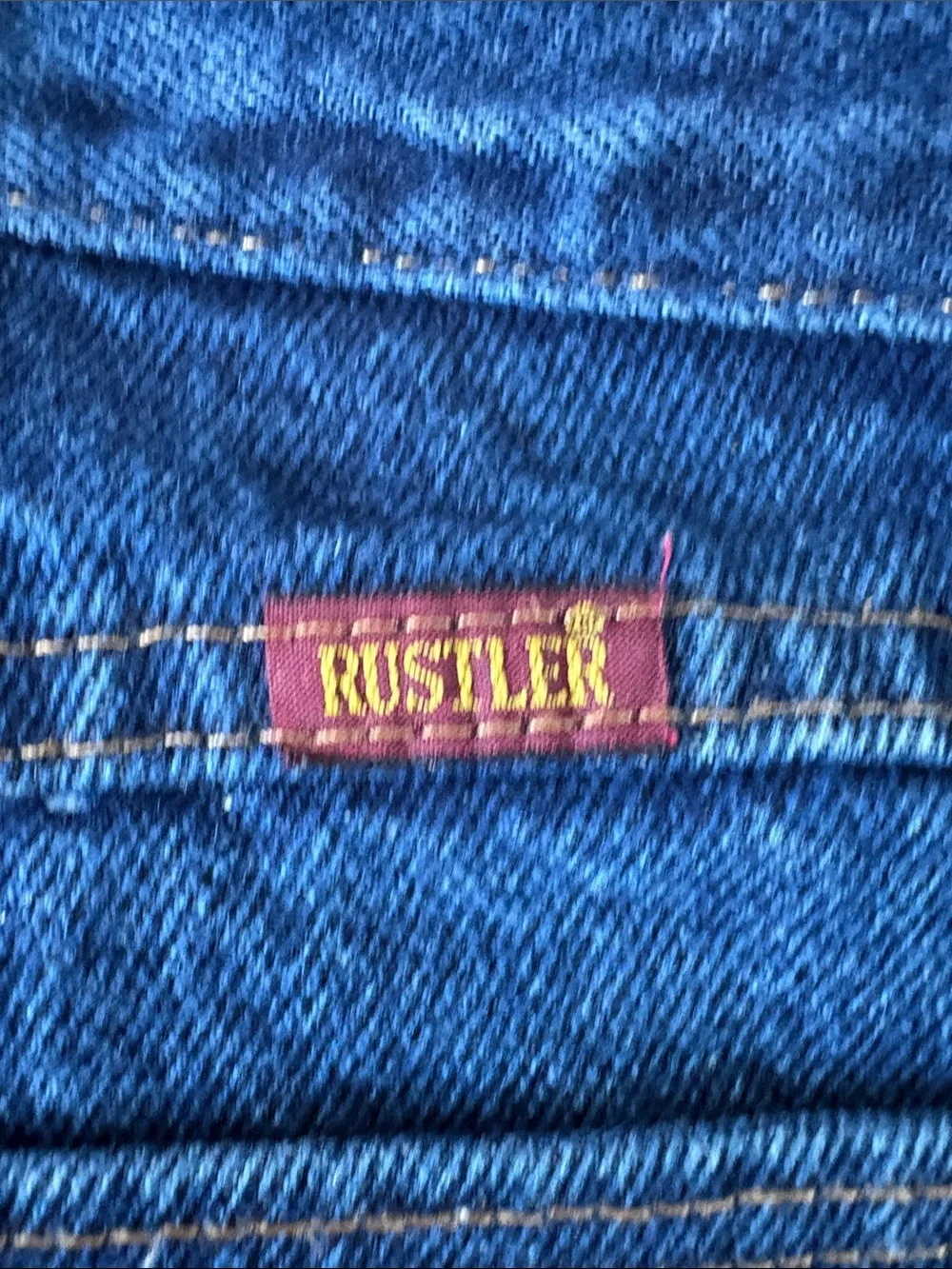 Rustler Men's Dark Blue Relaxed Fit Jeans Size 38x30
